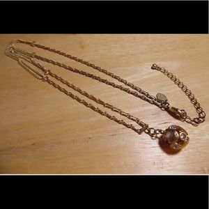 Lisa Sophia gold necklace with Rhinestone ball